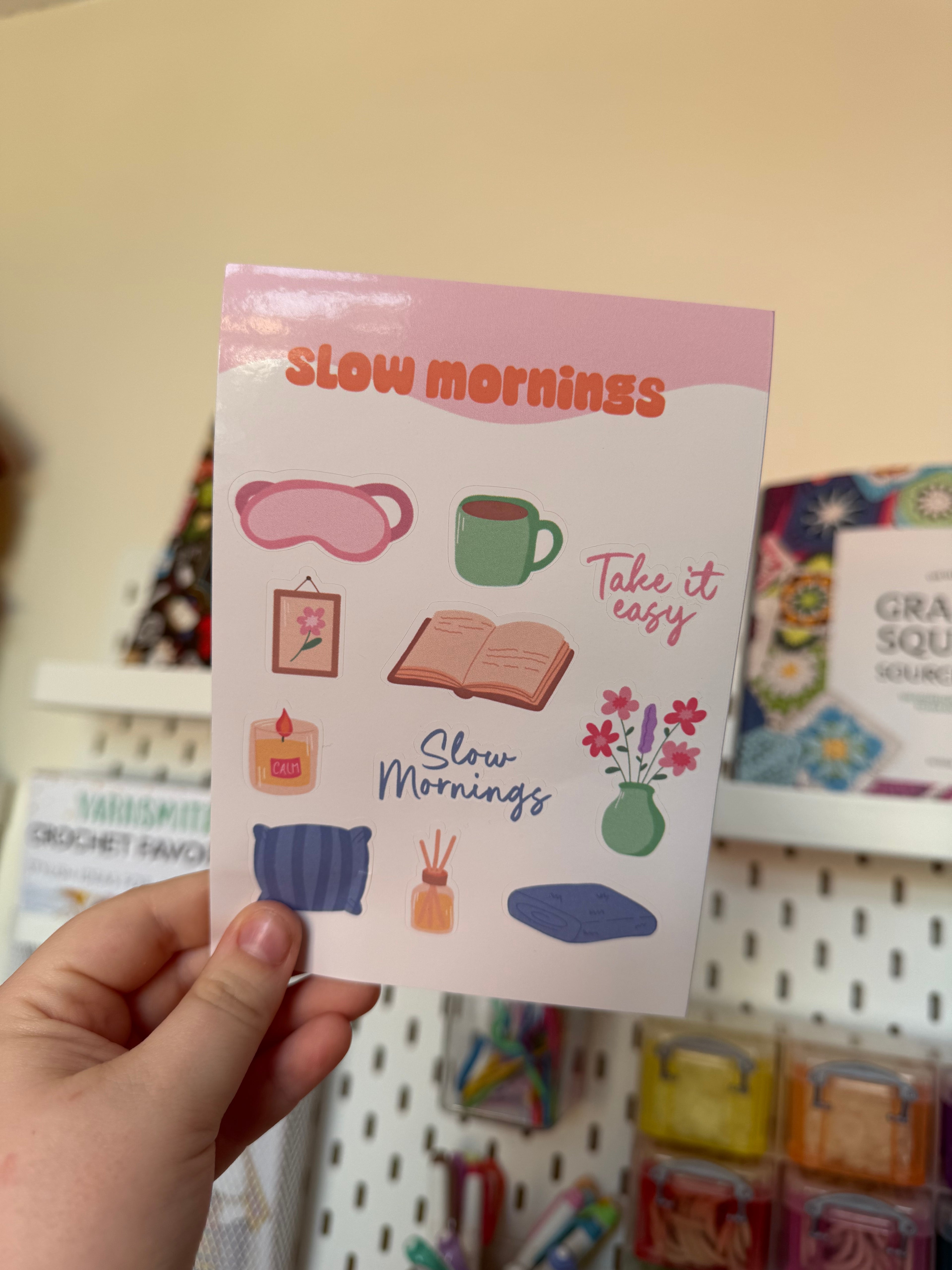Slow Mornings sticker sheet