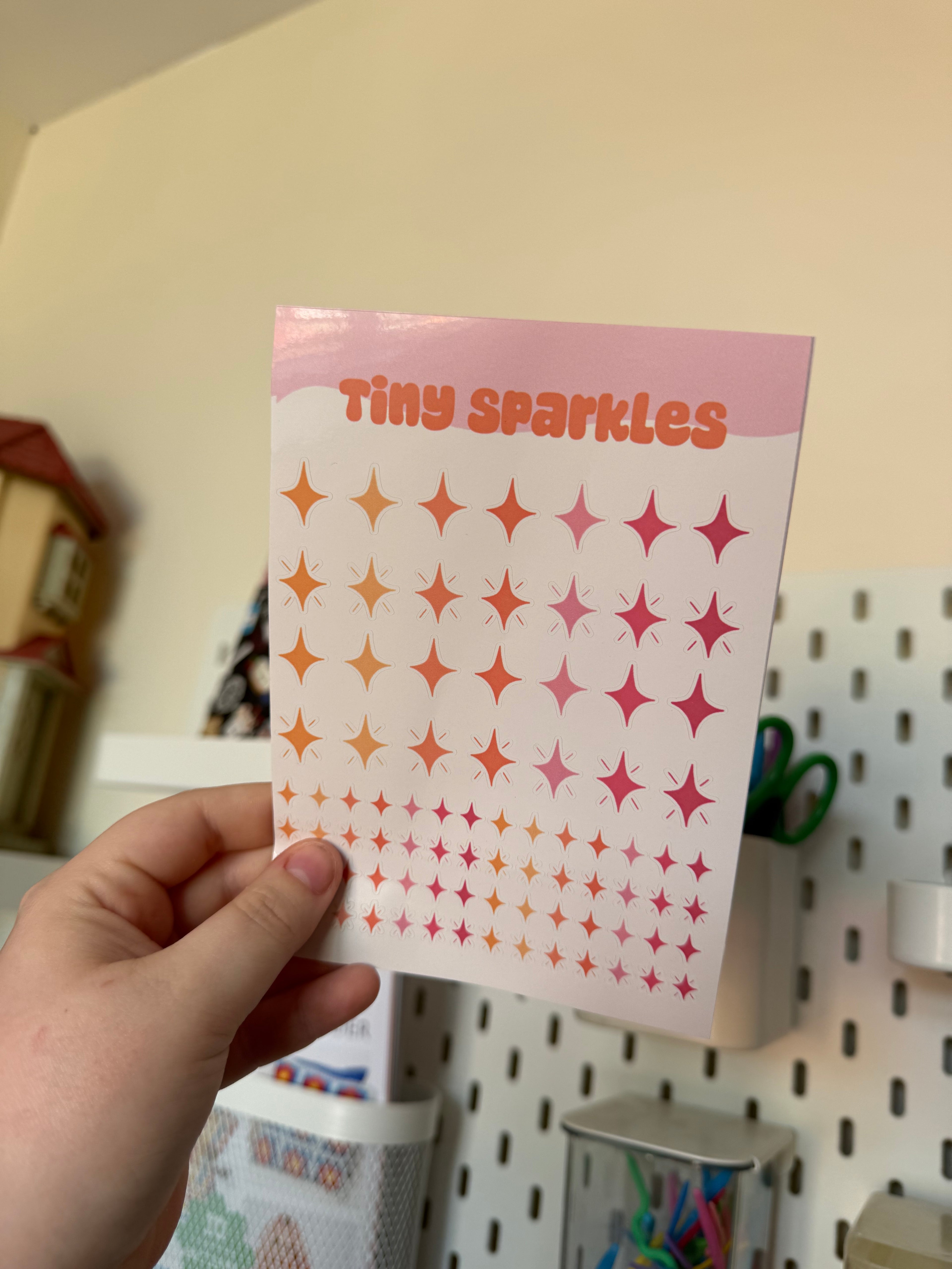 Tiny Sparkles sticker sheet