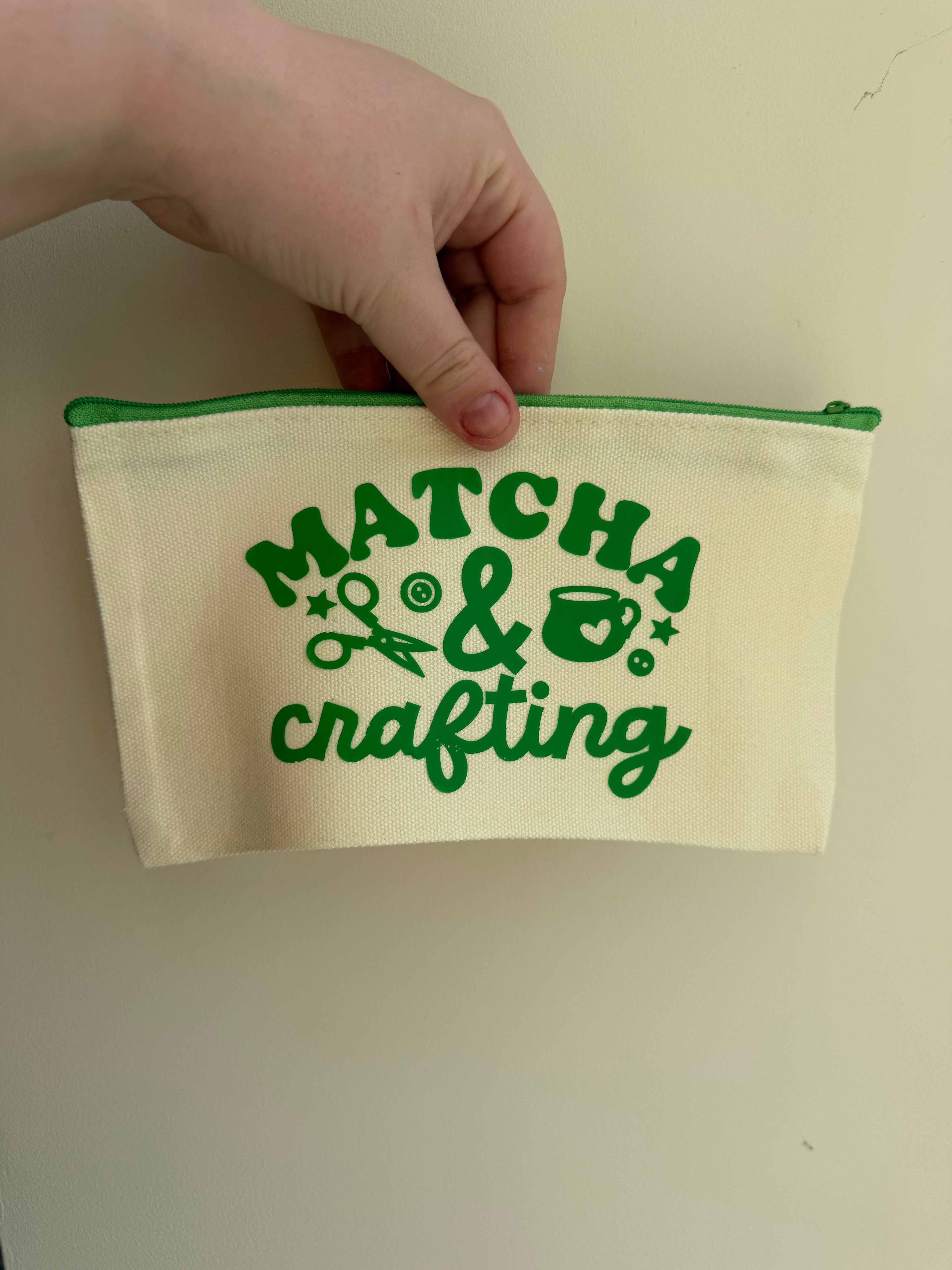 Matcha and Crafting pouch