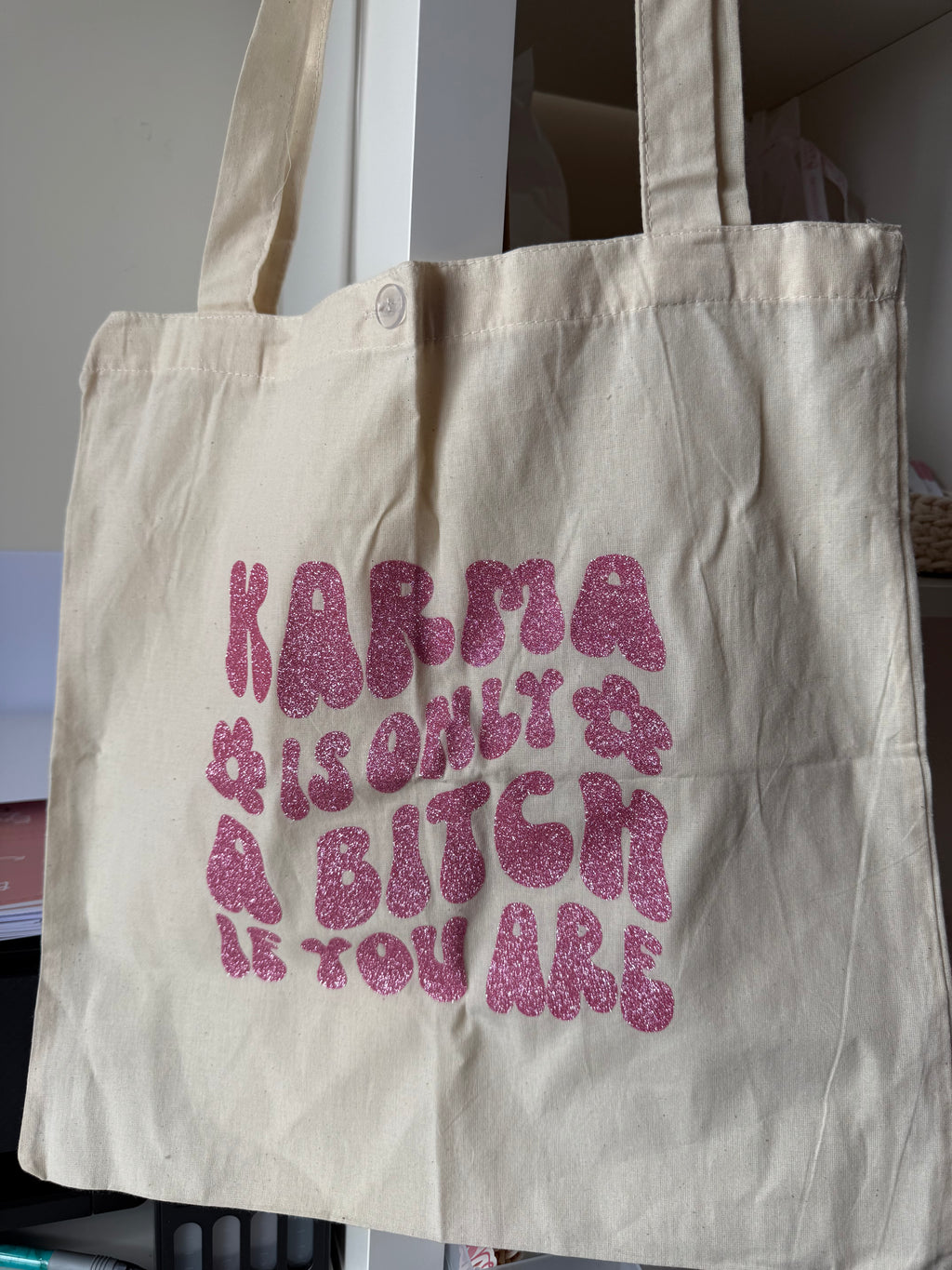 Pink Glitter Karma bag