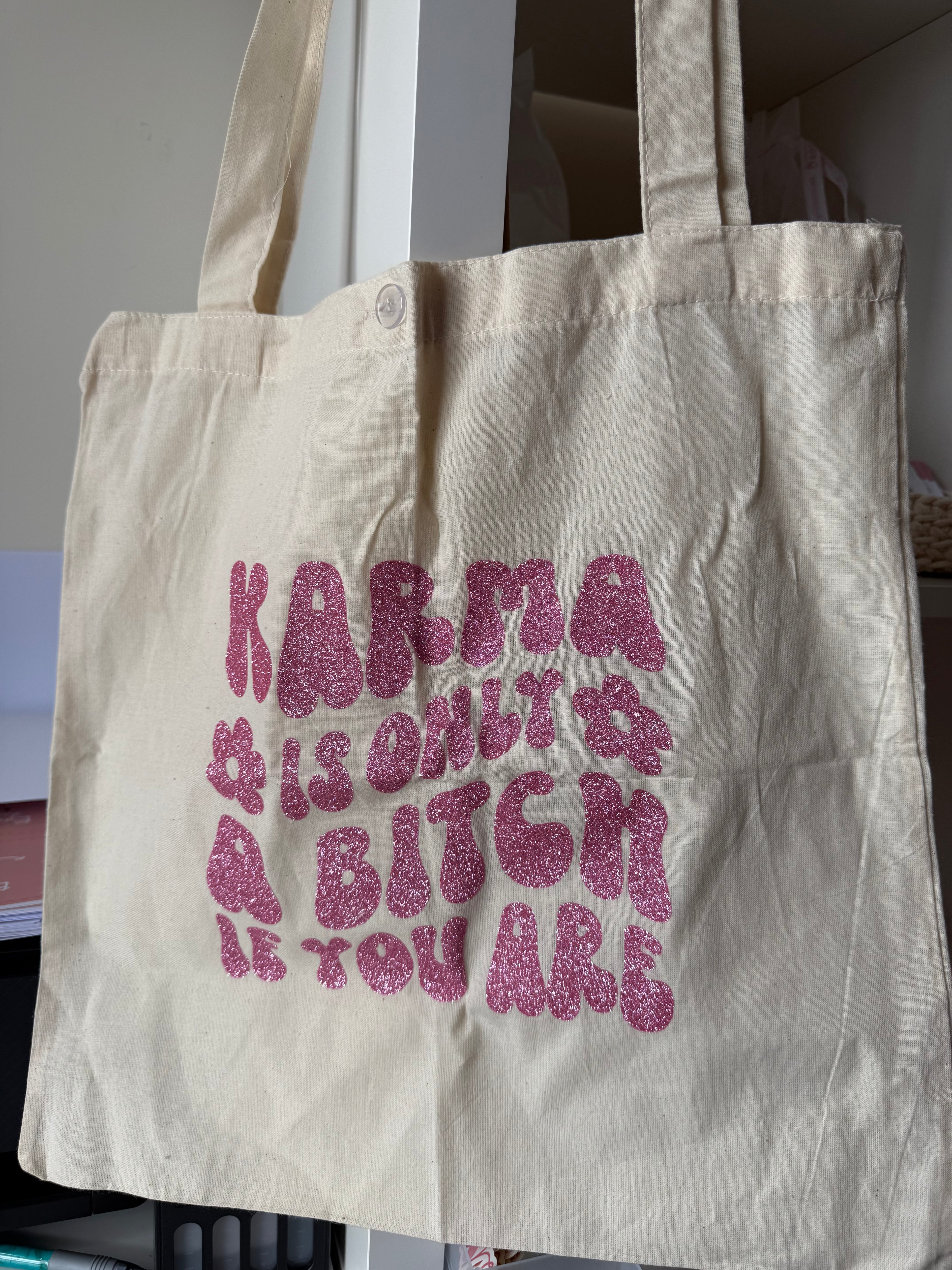 Pink Glitter Karma bag