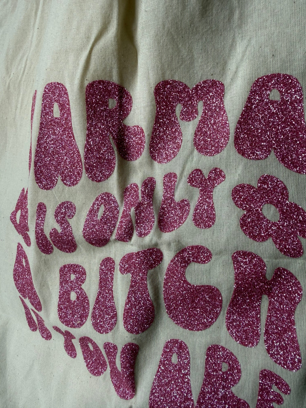 Pink Glitter Karma bag