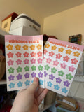 Alphabet Stars sticker sheet