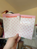 Pink Letters sticker sheet