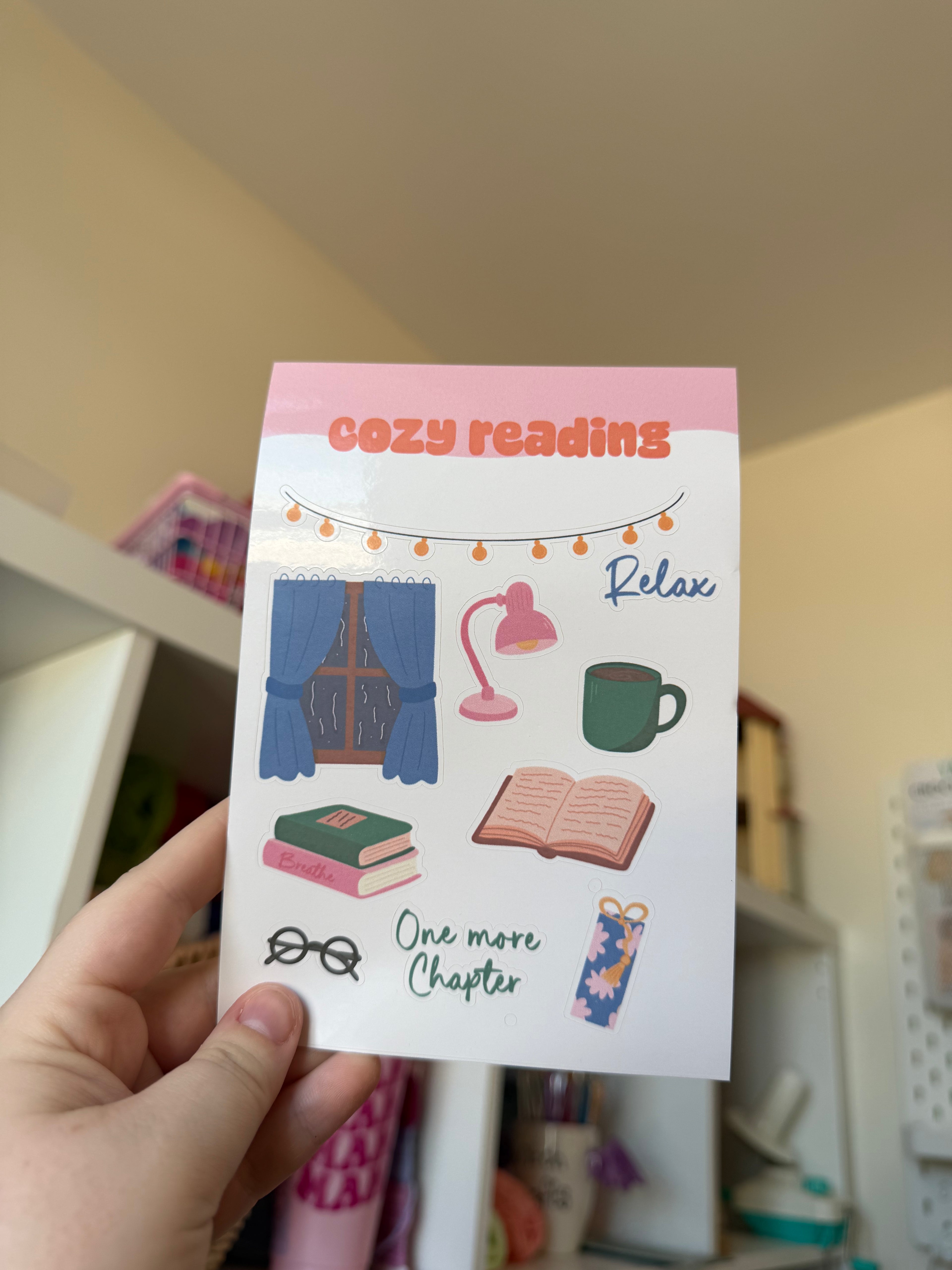 Cozy Reading sticker sheet