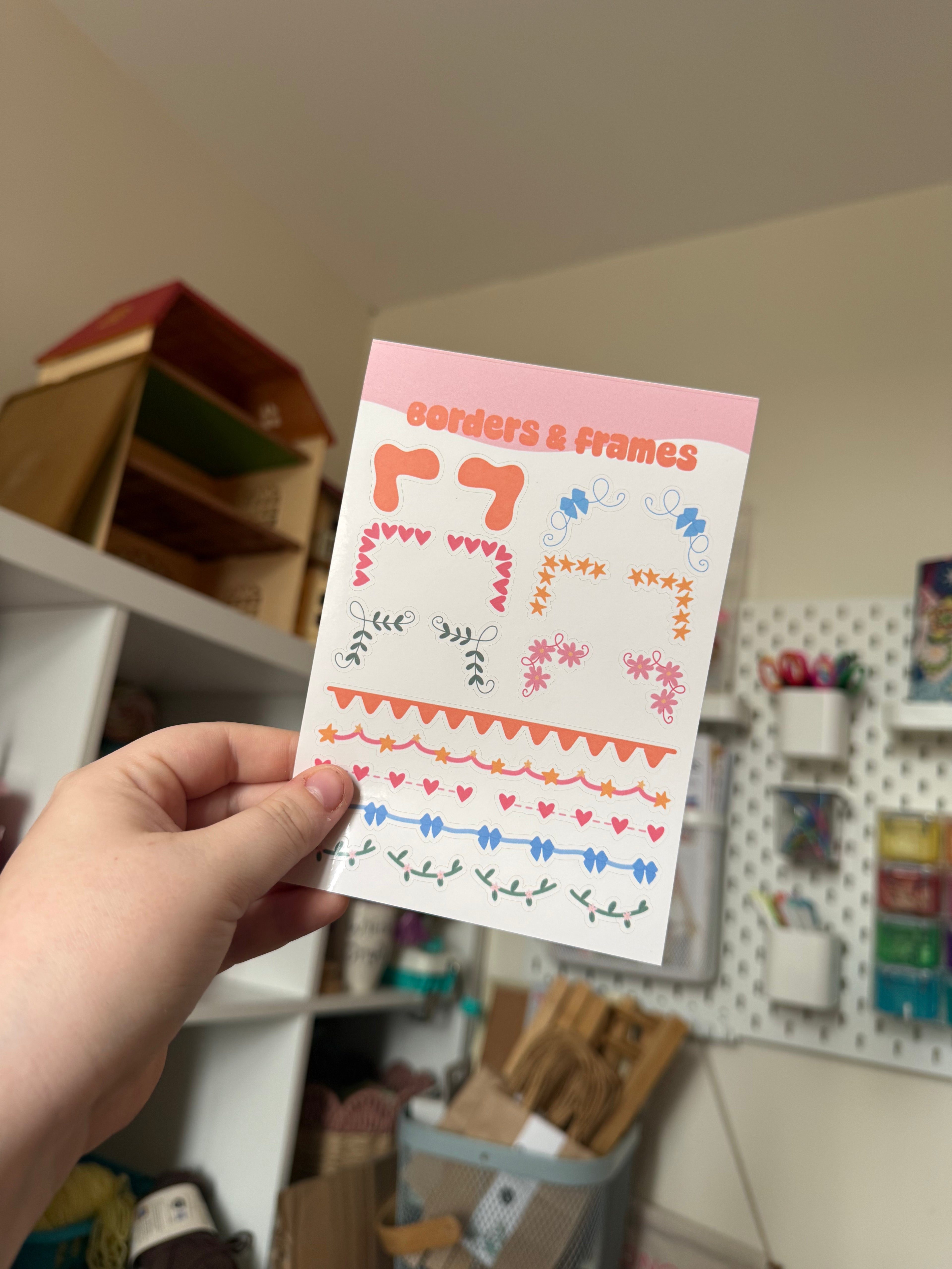 Borders and Frames sticker sheet