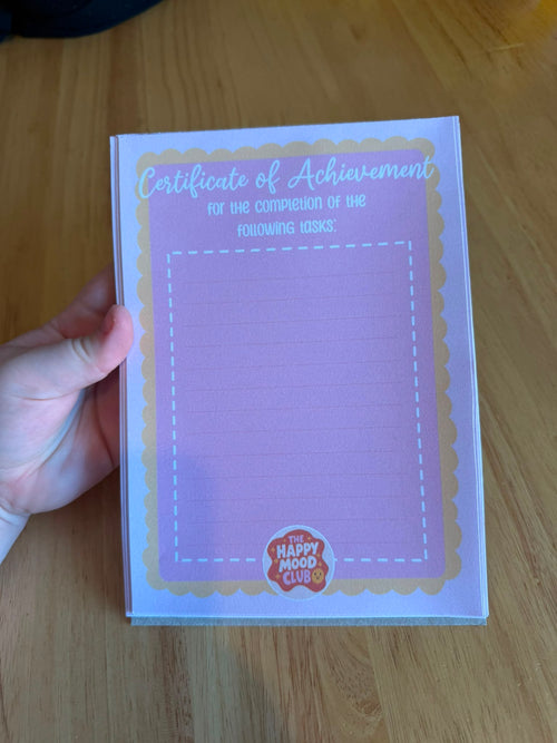 Certificate of Achievement Task Planner